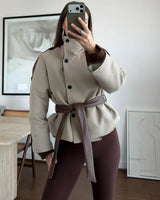 Jacket + Belt - Camel - front view