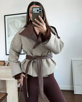 Jacket + Belt - Camel - front view