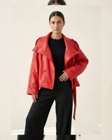Jacket + Belt - Red - front view