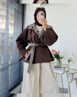 Jacket + Belt - Brown - front view