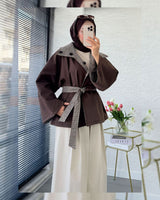 Jacket + Belt - Brown - front view