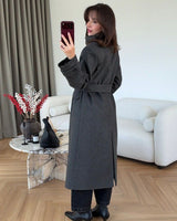 Jacket + Belt - Dark Grey - back view
