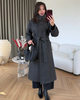 Jacket + Belt - Dark Grey - front view