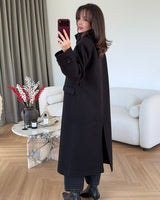Jacket + Belt - Black - three-quarter view