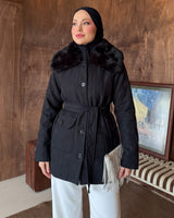 Jacket + Belt - Black - front view