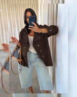 Jacket - Brown - front view