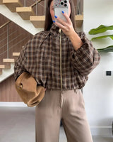 Jacket - Brown - front view