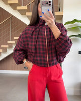 Jacket - Burgundy - front view