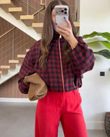 Jacket - Burgundy - front view