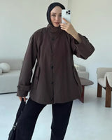Jacket - Brown - front view