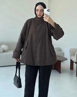 Jacket - Brown - front view