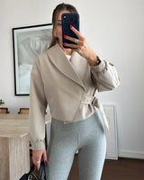 Jacket - Beige - front view