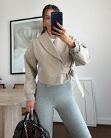 Jacket - Beige - front view