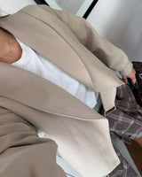 Jacket - Beige - front view