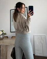 Jacket - Beige - three-quarter view
