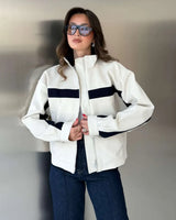Jacket - Beige - front view