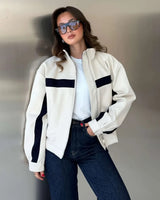 Jacket - Beige - front view