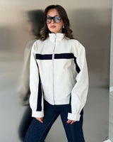 Jacket - Beige - front view