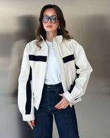 Jacket - Beige - front view