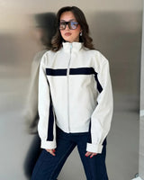 Jacket - Beige - front view