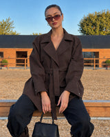 Jacket - Brown - front view