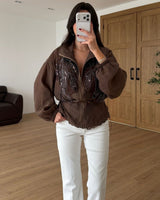 Jacket - Brown - front view