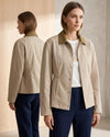 Jacket - Beige - front view