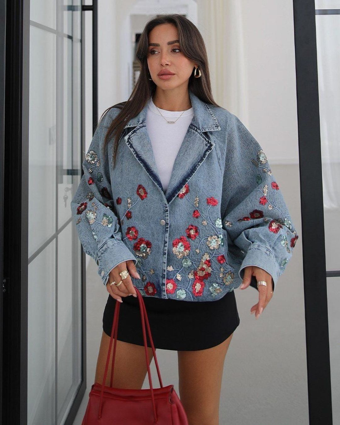 Jacket - Denim - front view