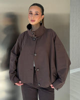Jacket - Brown - front view