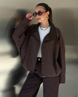 Jacket - Brown - front view