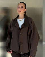 Jacket - Brown - front view
