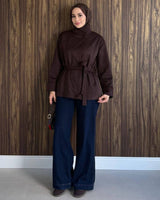 Jacket - Brown - front view