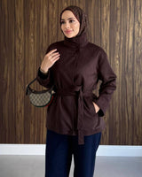 Jacket - Brown - front view