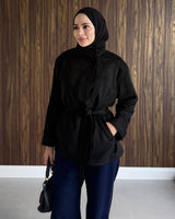Jacket - Black - three-quarter view