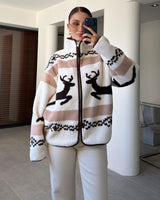 Jacket - Beige - front view