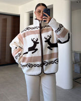 Jacket - Beige - front view