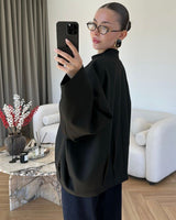 Jacket - Black - three-quarter view