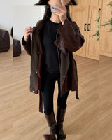 Jacket - Brown - front view