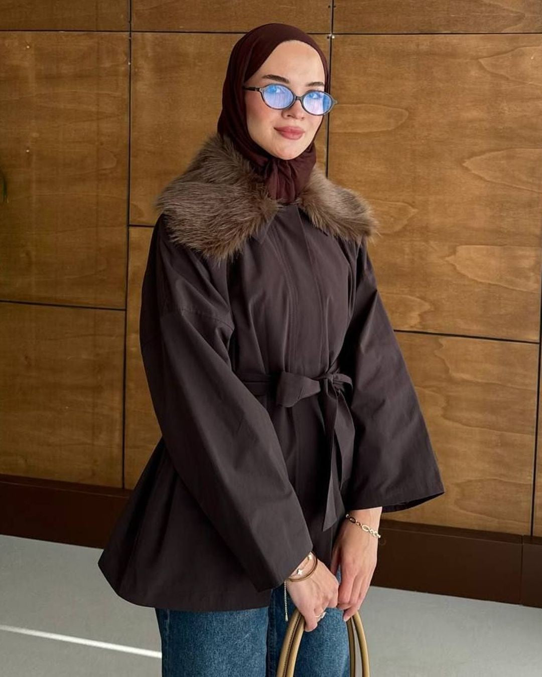 Jacket - Brown - front view