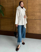 Jacket - Beige - front view