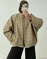 Jacket - Beige - front view