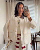 Jacket - Beige - front view