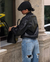 Jacket - Black - back view