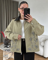 Jacket - Dark Beige - front view