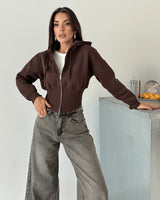 Jacket - Brown - front view