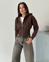 Jacket - Brown - front view