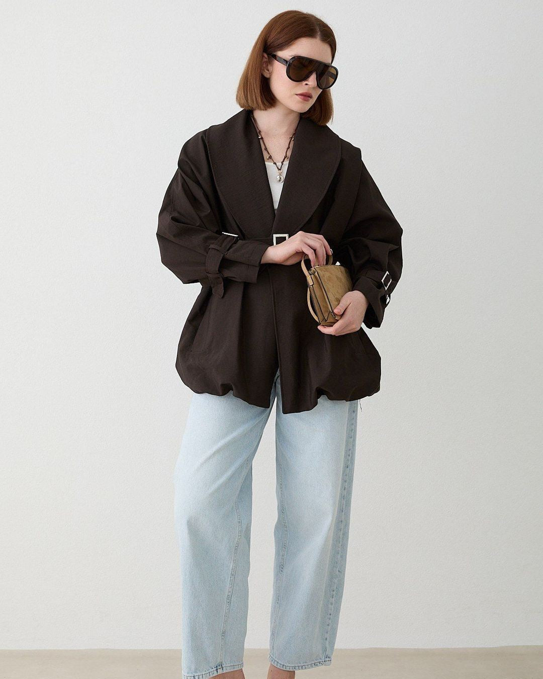 Jacket - Brown - front view