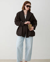 Jacket - Brown - front view