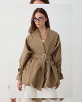 Jacket - Camel - front view