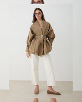 Jacket - Camel - front view